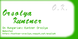 orsolya kuntner business card